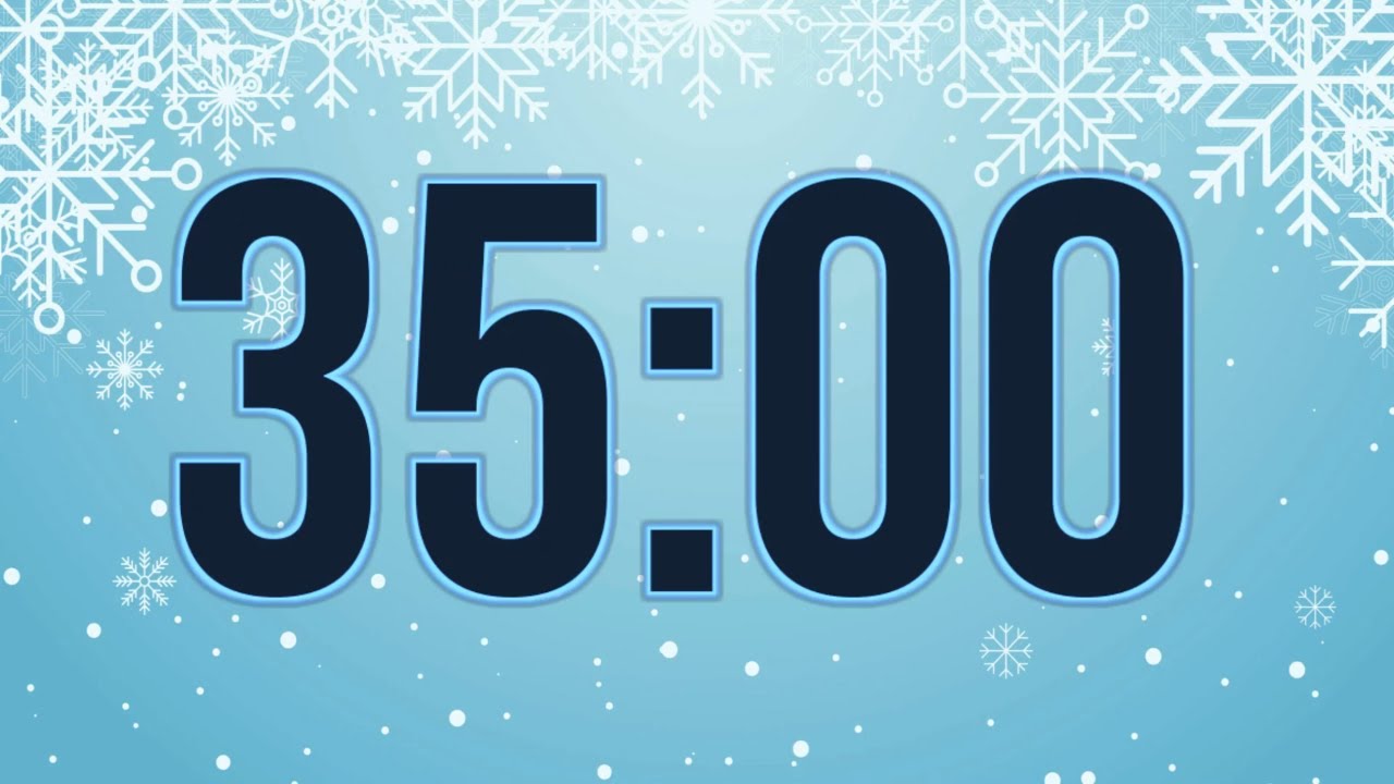 35 minute winter countdown timer with alarm ️🎵 - YouTube