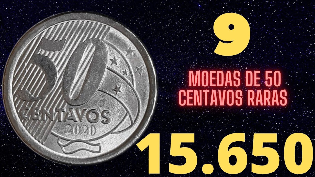 MOEDAS DE 50 CENTAVOS RARAS QUE VALEM MUITO DINHEIRO