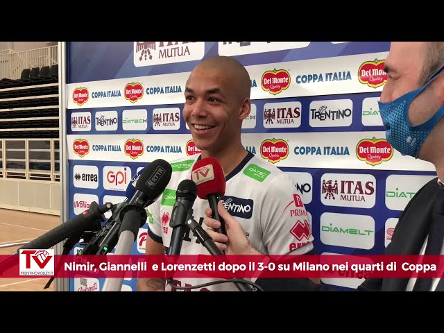 Nimir, Giannelli e Lorenzetti dopo il 3-0 su Milano nei quarti di Coppa Italia