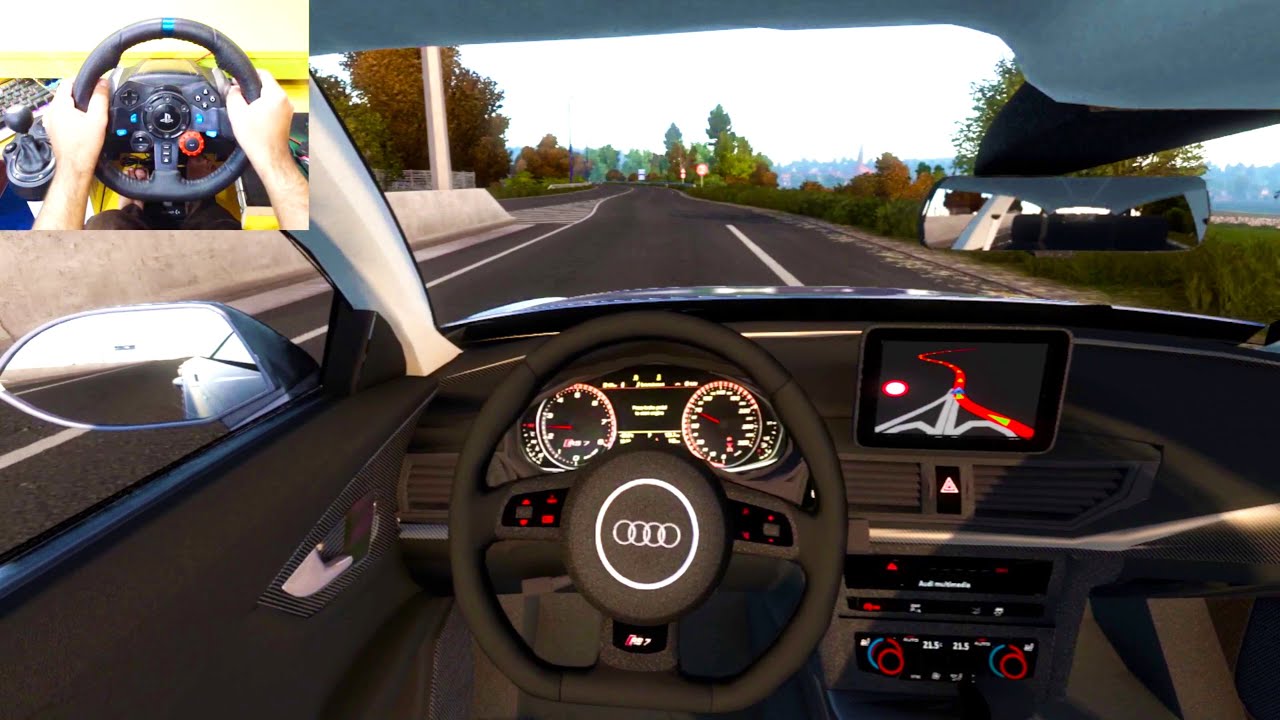 Audi RS7 Sportback 2018 | ETS2 1.46 | Steering wheel gameplay - YouTube