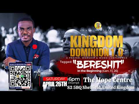 Scan to Register FREE for 📢 KINGDOM DOMINION 1.0 – "BERESHIT" 🔥✨