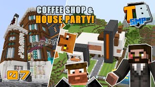 PARTY AT BRUNOS! & Coffee Shop build! | Truly Bedrock Season 3 [07] Minecraft Bedrock SMP