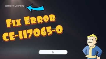 How To Fix PS5 Error Code CE-117065-0