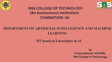 DT based on Uncertainty| Foundations of Artificial Intelligence | SNS institutions