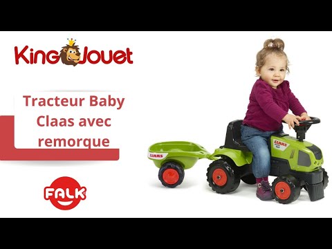 Tracteur Baby Claas avec remorque Falk : King Jouet, Porteurs