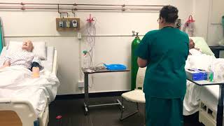 Aerosol set up for a tracheotomy patient