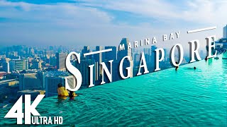 FLYING OVER SINGAPORE 4K UHD - Relaxing Music Along With Beautiful Nature Videos - 4K Video Ultra HD