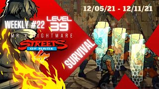 Streets of Rage 4 - Mr.X Nightmare: Weekly Sim #22 - Axel Survival run - Lv39 I Am The One Trophy