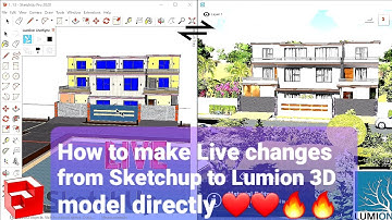 How to make changes in lumion model directly from Sketchup & 3Dmax in the mean time..