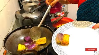 Today’s lunch - Baigan bhaja with Chanadal and rice with salad - 15th May 2024