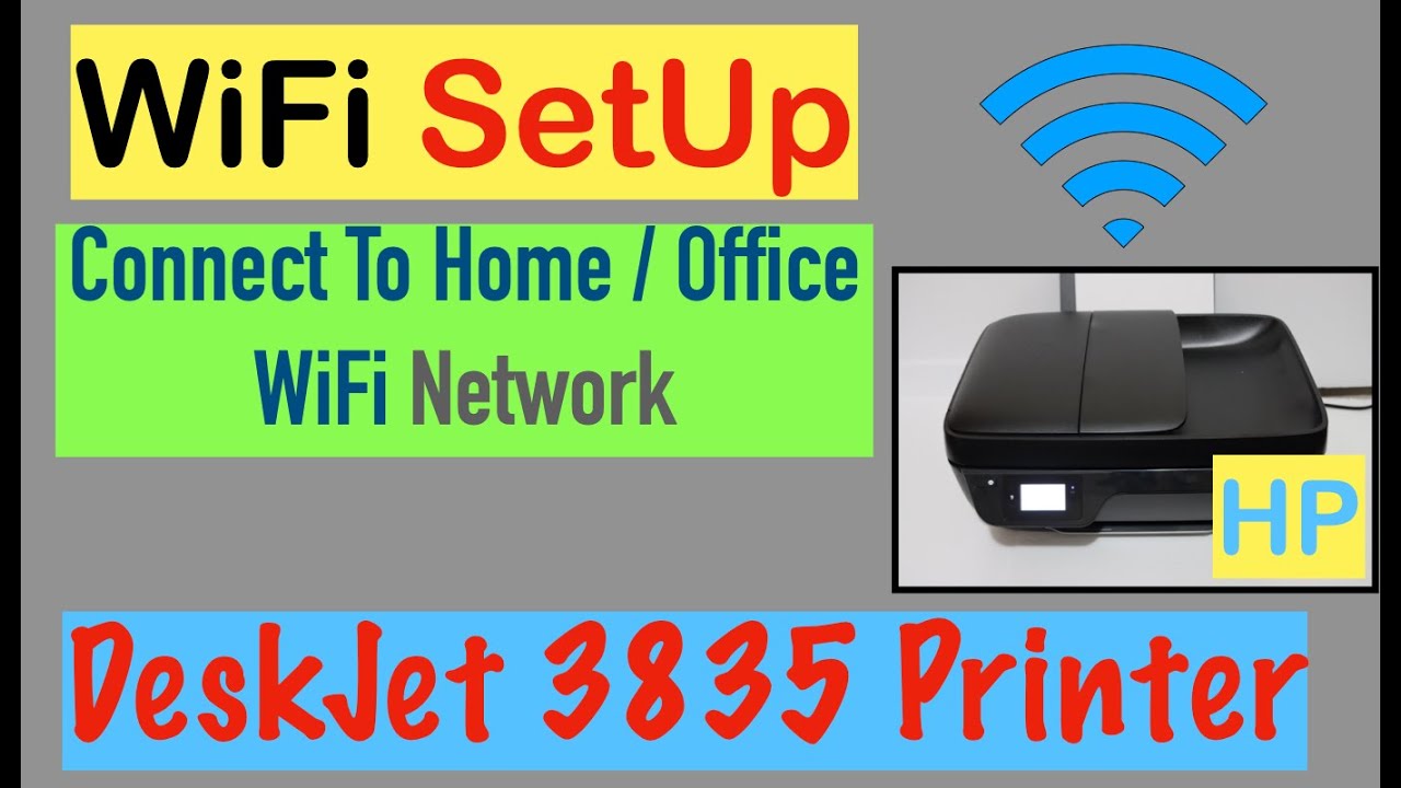 HP DeskJet Ink Advantage 3835 WiFi SetUp Connect to Home Office Network Review 