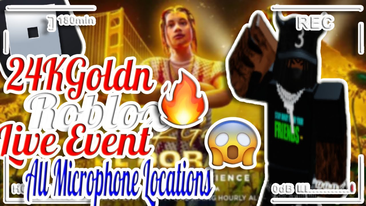 EVENT ALL 24KGOLDN HIDDEN MICROPHONE LOCATIONS 24KGOLDN ROBLOX LIVE Maxresdefault 