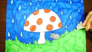 HOW TO DRAW A MUSHROOM ~ KIDS