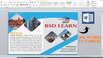 How to make a brochure in MS Word || Design a Custom Brochure in MS Word