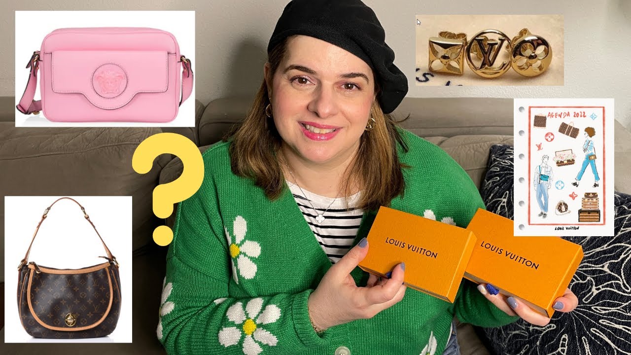 Louis Vuitton Crazy in Lock Earring set and 2022 Agenda unboxing -Versace  Camera Bag or LV Tulum PM? 
