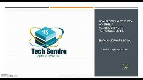 Java Program to Check Whether a Number is Palindrome or Not in Telugu |Java Programs|BySravan Bevara