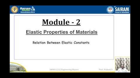 Module-2_Relation B/w Elastic Constants