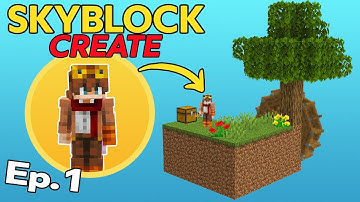 I Tried Minecraft Skyblock, but with the Create Mod