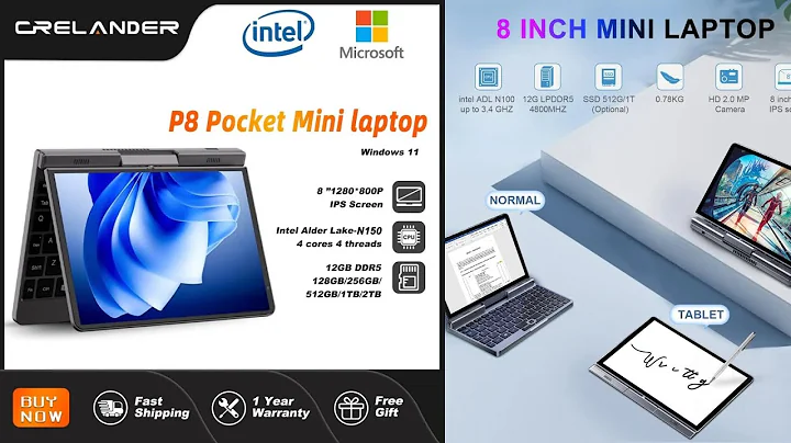 CRELANDER P8 Mini Gaming Laptop Review 🔥 Pocket Power with 8” Touchscreen & WiFi 6!