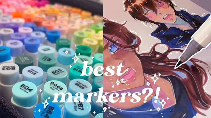 drawing with 160+ OHUHU MARKERS // ft. ohuhu 168 set of markers and marker pad