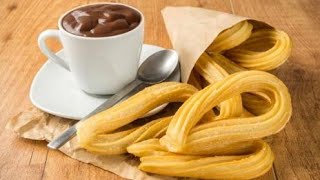 Churros au  Chocolate تشوروز بالشكلاطة