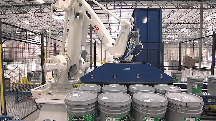 ABB Robotics - Palletizing drums of paint