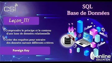 Leçon 11 : MySQL foreign key