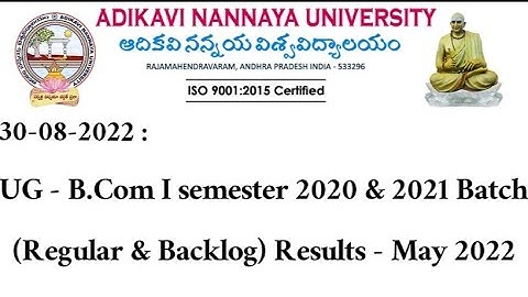 aknu B.com 1st Semester Results 2020 & 2021 (Regular & Backlog)