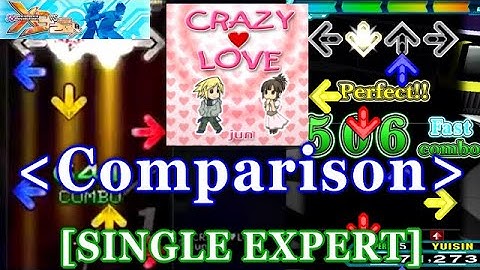 【AC / CS】CRAZY LOVE [EXPERT] 譜面比較 Comparison