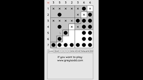 Grey is Odd - Today grids. Solution level 3 7X7 dated 07-09-2024 #logicpuzzles #logicgames  #games