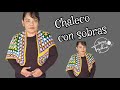 Como hacer Chaleco/RAPIDO Y FÁCIL con un solo cuadro #chalecocrochet #blusasnorma