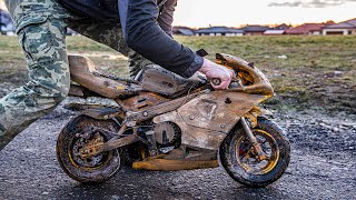 Kawasaki Ninja Minibike  Restoration Abandoned rusty Minibike