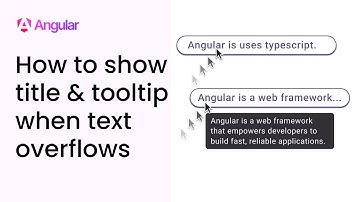How to show title & tooltip when text overflows in #angular