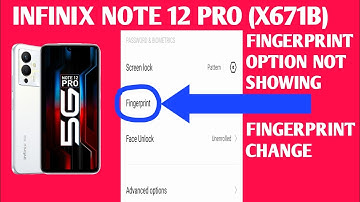 Infinix Note 12 Pro Fingerprint | Option Not Showing | Option Missing | Not Working.