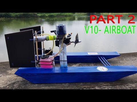 Build a Airboat RC using Nitro 2-stroke 