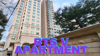 How close BTS V house from Jungkook house | BTS V apartment tour