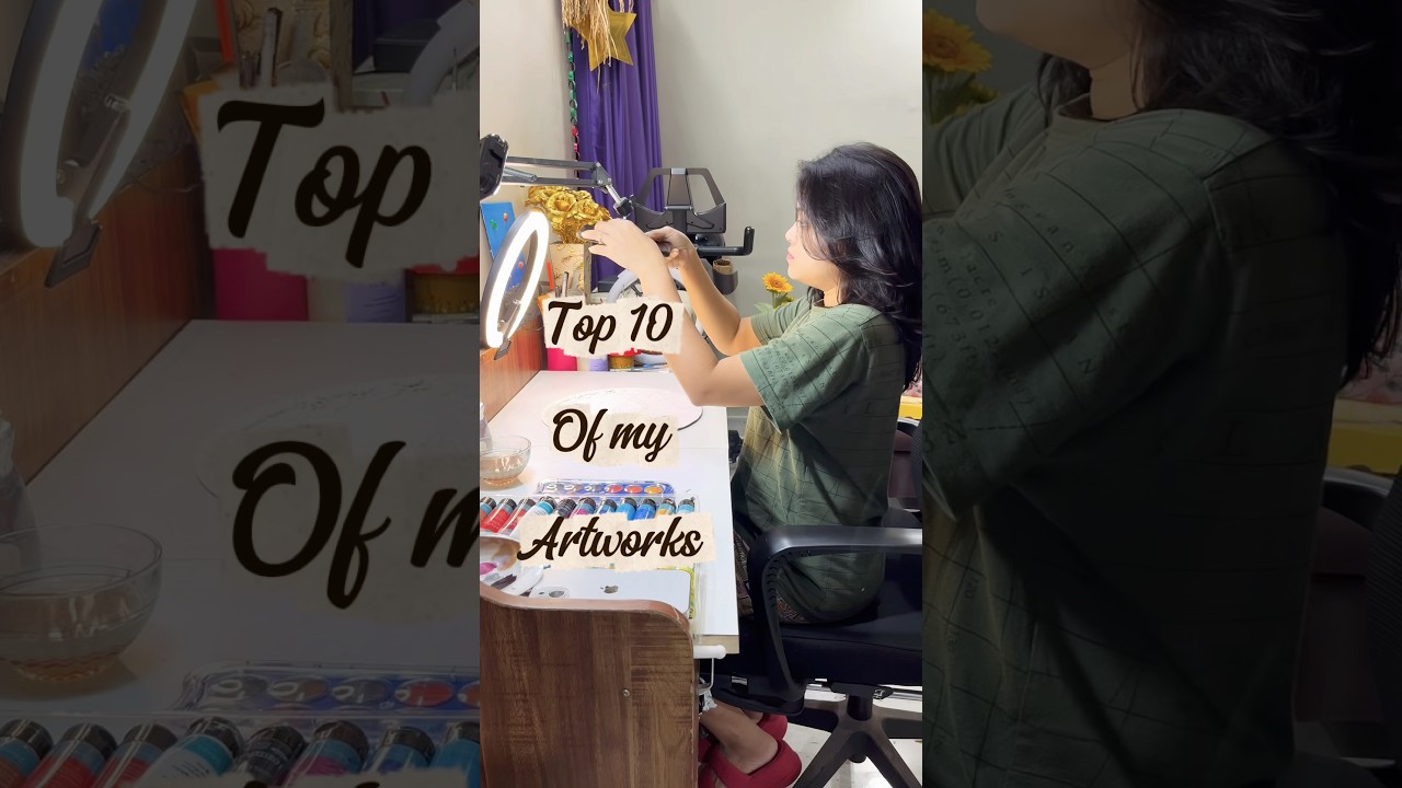 Top 10 Artworks ❤️ #shorts #artwork #lippanart #artistlife #top10 #painting #drawing