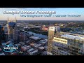 Drone footage sample new bridgestone tower at golden hour  nashville tn