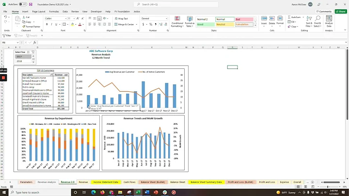 How to Determine Average Revenue Per Customer ERP Reporting, Revenue Analysis Excel Tutorial