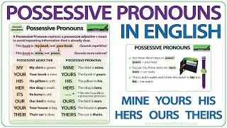 Possessive Pronouns in English - Mine, Yours, His, Hers, Ours, Theirs