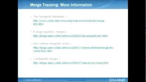 Subversion Best Practices: Merging and Merge Tracking
