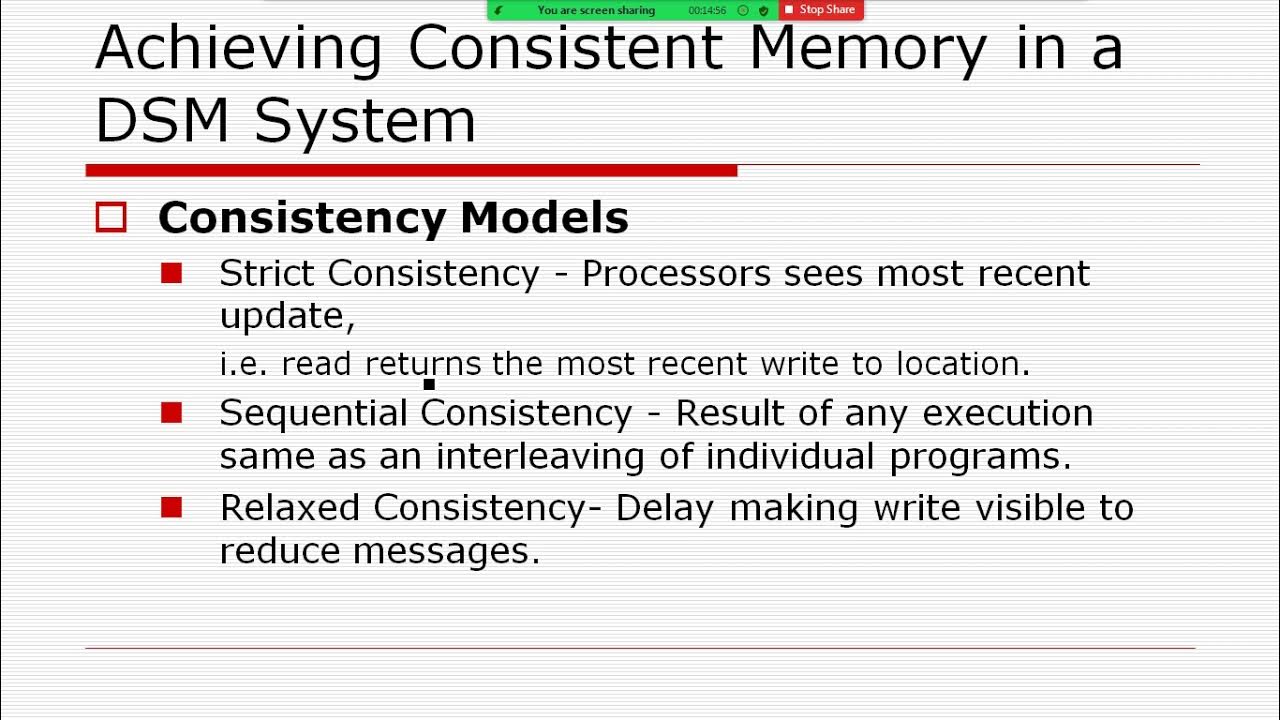 Consistency Models in Distributed Shared Memory DSM YouTube