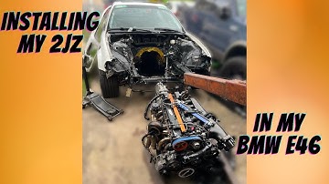 2JZ Swap BMW Engine Install #cars #2jz #automobile
