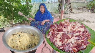 Quick & Delicious Khasir Mangsher Jhal Polao Recipe Mutton Pulao Curry Village Style Goat Meat Polao