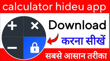 calculator hideu app download kaise kare|how to download calculator hide app|calculator hide app|