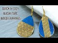 DIY wood earring and washi tape