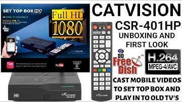 CatVision Set Top Box Unboxing And Overview | DD Free Dish HD MPEG4