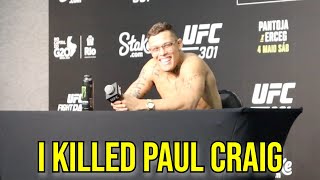 Caio Borralho, "I was going to KO Paul Craig and I did it" | UFC 301