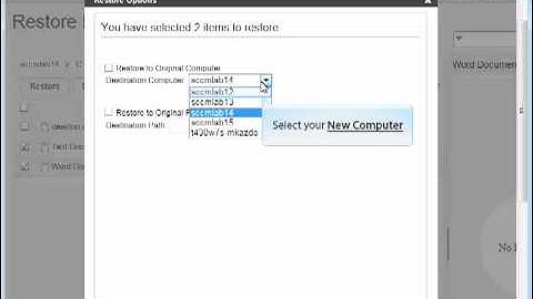 CommVault DLO - Restore files from an old computer