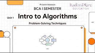 Unit I: Introduction to Fundamental Algorithms Overview | PST BCA 1st Sem | BU | RTR Edu